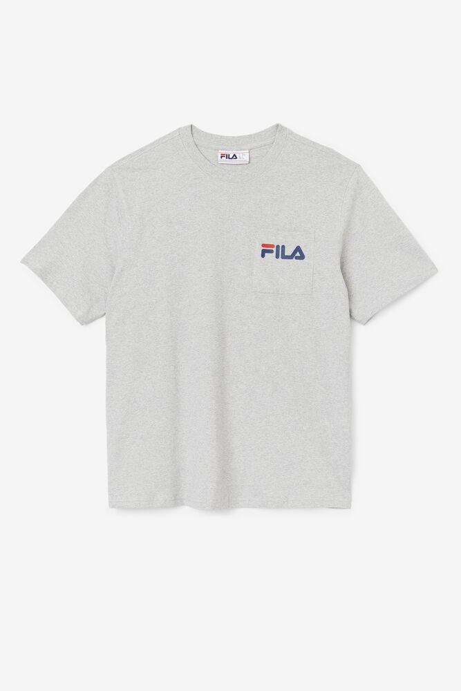 Fila Curtis Pocket T-Shirt Grey - Mens - 92784YJCW